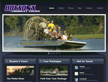 Tablet Screenshot of brysonsairboattours.com